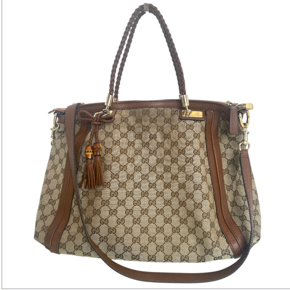Gucci Beige and Brown Shoulder Bag